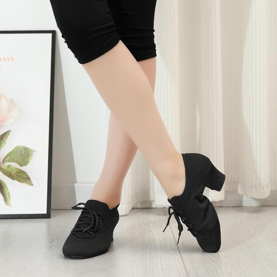 Dansschoenen Gesloten Toe Standaard Gesloten Teen Ballroom Dansschoenen Lace Up Latin Dansschoenen Salsa Onderwijs Schoenen