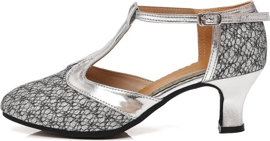 Dansschoenen lage hak flapper salsa tango ballroom hakken