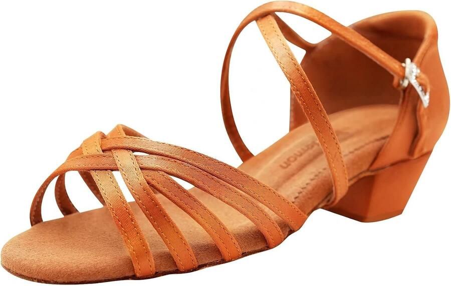 Dansschoenen lage hak praktisch beginners salon salsa Latijnse schoenen