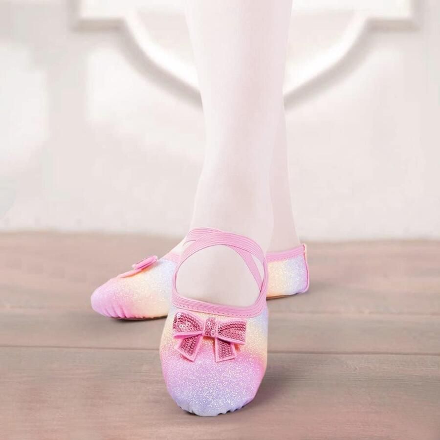 Dansschoenen leer ballet- en gymnastiekschoenen voor meisjes