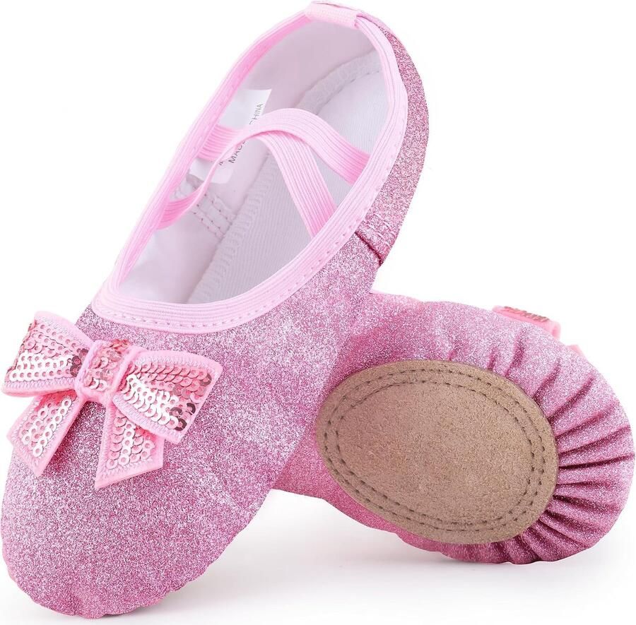 Dansschoenen leer ballet- en gymnastiekschoenen voor meisjes - Foto 1