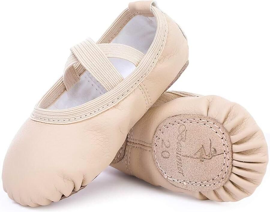 Dansschoenen Leer balletschoenen voor kinderen Gesplitste zool