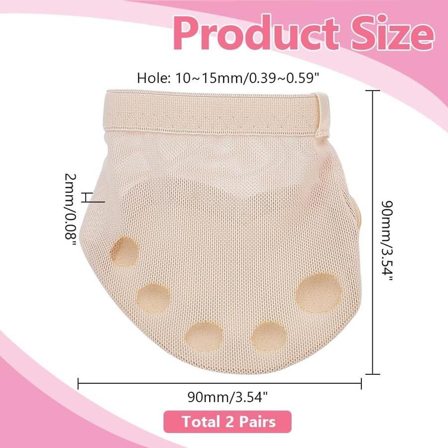 Dansschoenen lyrisch danspoten kussen voet ondergoed ballet voet tanga antislip voorvoet bekleding voor ballet yoga pilates antiek wit (M) antiek wit S : Amazon.nl: Kleding schoenen & sieraden - Foto 2