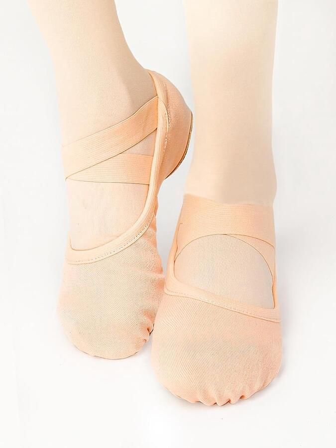 Dansschoenen met kruis elastische banden balletpantoffels voor peuters kinderen en volwassenen