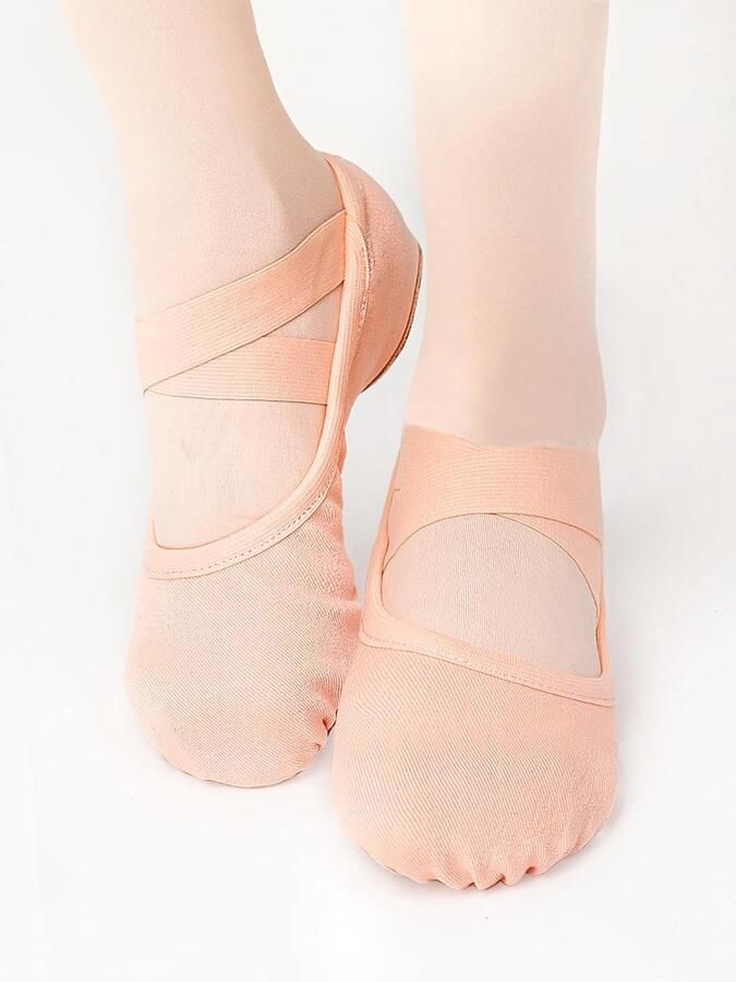 Dansschoenen met kruis elastische banden balletpantoffels voor peuters kinderen en volwassenen