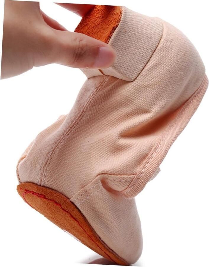 Dansschoenen met Lage Hak Zachte Canvaszool Elastische Band Comfortabel voor Yoga Ballroom Podiumoptredens Duurzaam Slijtvast