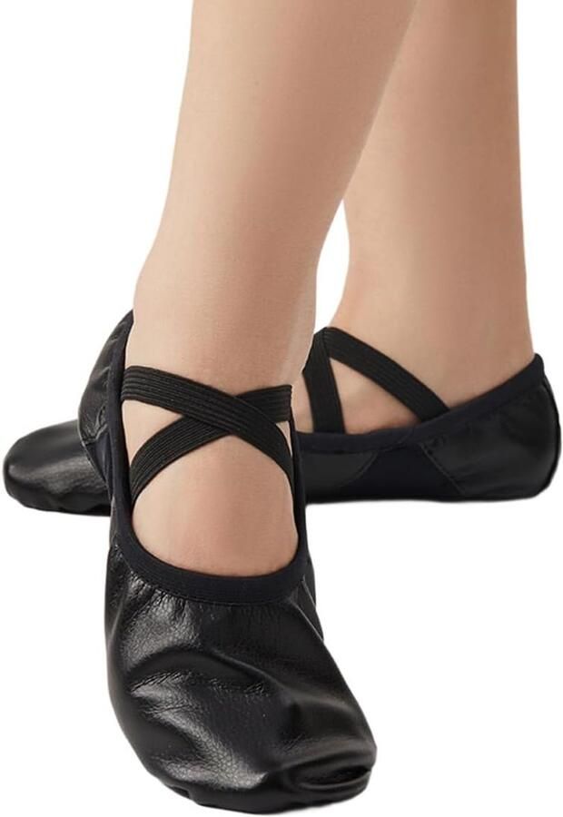 Dansschoenen modern antislip voor gymnastiek dans pantoffels voor dames zwart