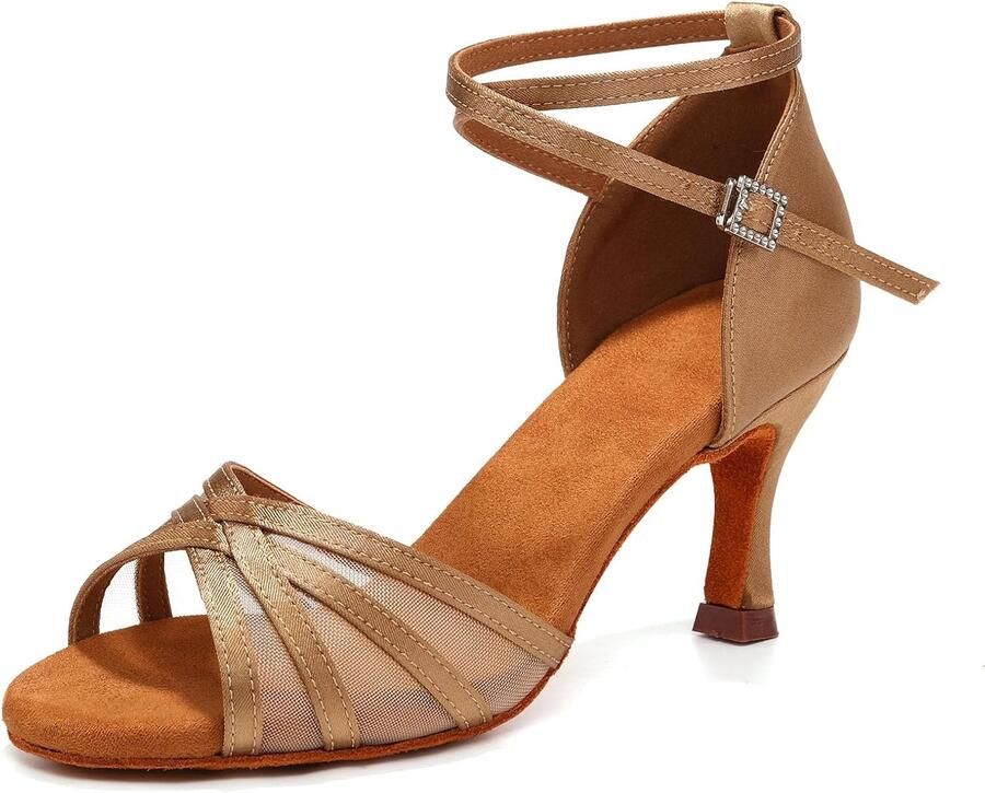 Dansschoenen Open Teen Beginners Standaard Salsa Bachata Tango Praktisch