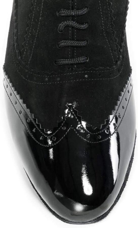 Dansschoenen Oscar 024 035 Nubuck Lak Zwart normale breedte 35 Ballroom Made in Portugal