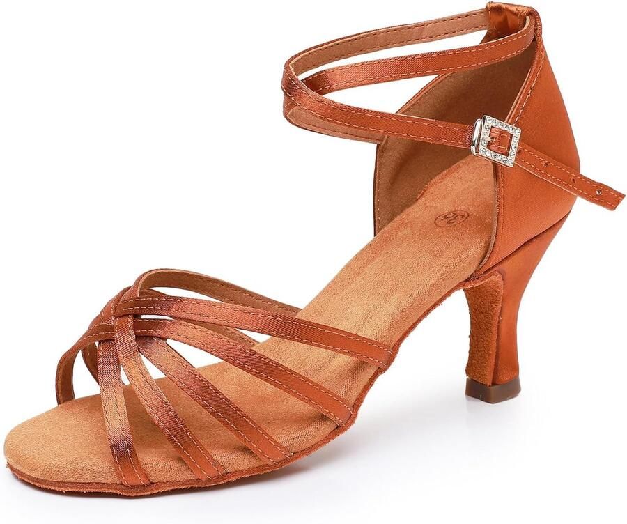 Dansschoenen voor dames 34 EU bruin Latin moderne tango salsa perfect voor ballroom dans ShopVlot