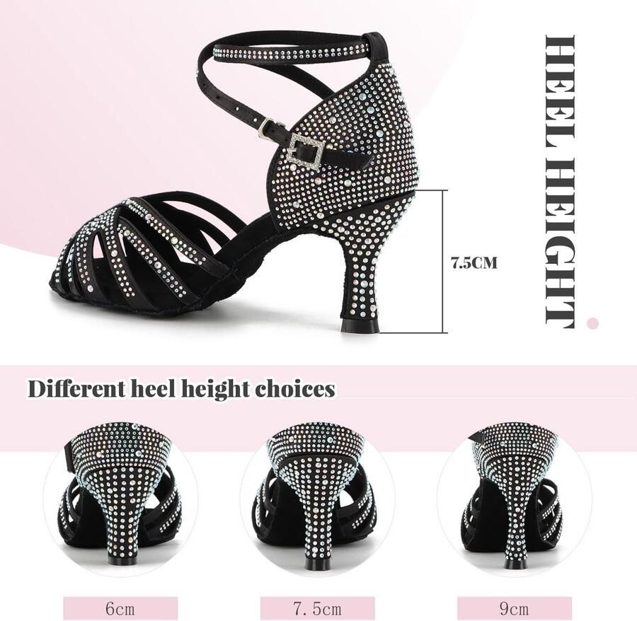 Dansschoenen voor dames balzaal salsa latin open teen dansschoenen voor sociale beginners feesten bruiloften optredens