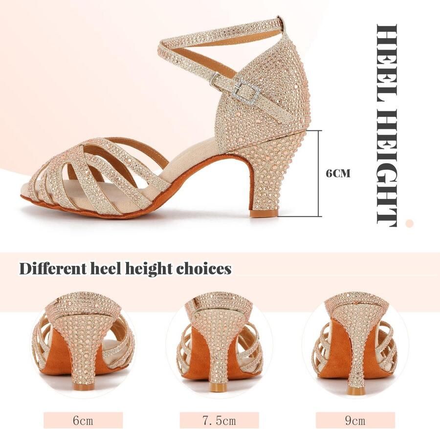 Dansschoenen voor dames balzaal salsa latin open teen dansschoenen voor sociale beginners feesten bruiloften optredens