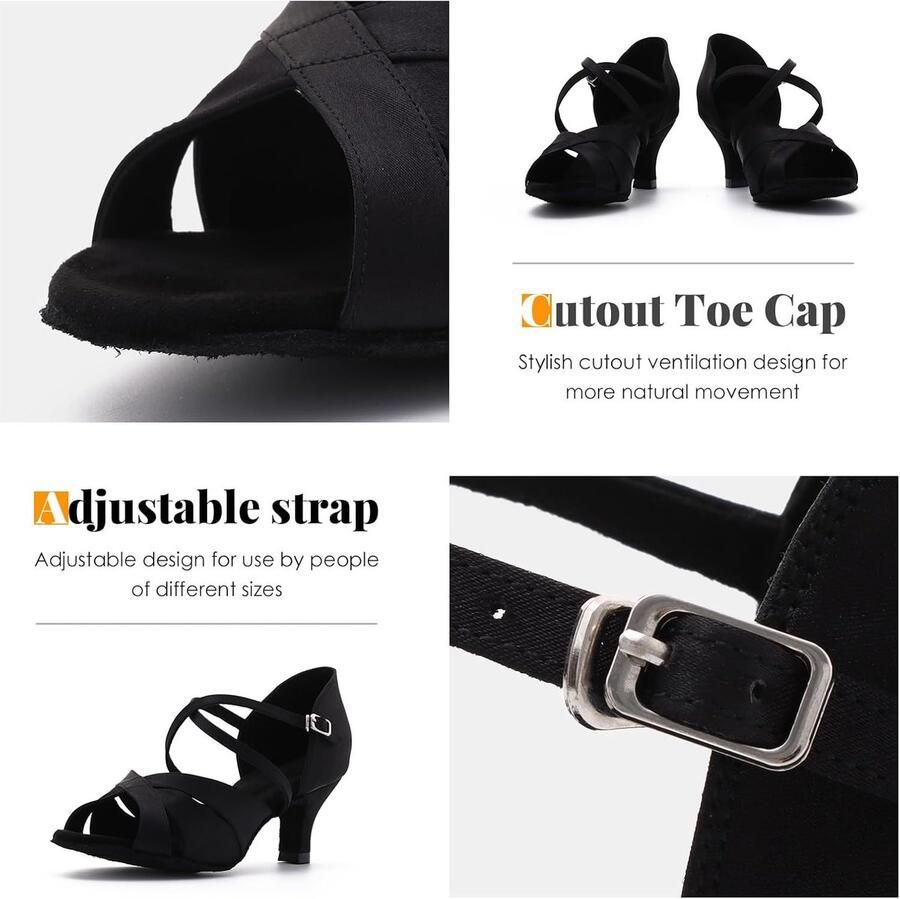 Dansschoenen voor dames balzaal satijn open teen professionele dansschoenen feest avond bruiloft danspompen salsa latin