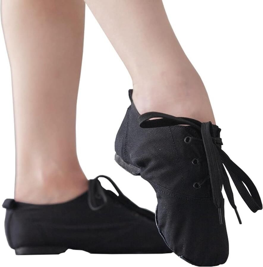Dansschoenen voor dames canvas splitzool jazzschoenen moderne elastische gymnastiekschoenen