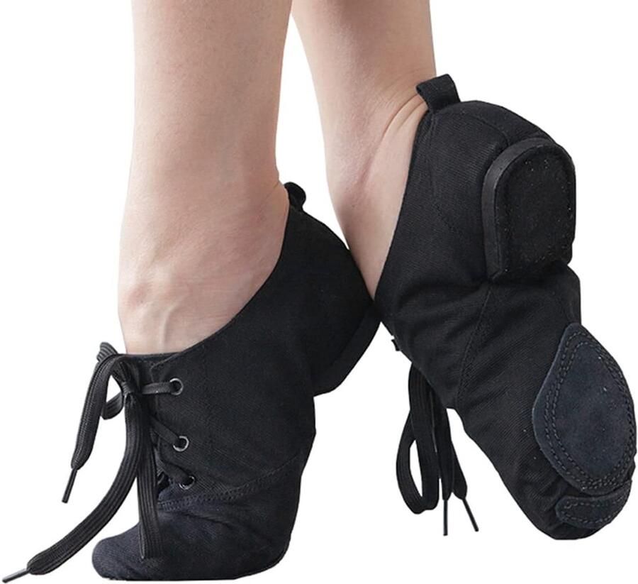 Dansschoenen voor dames canvas splitzool jazzschoenen moderne elastische gymnastiekschoenen - Foto 2