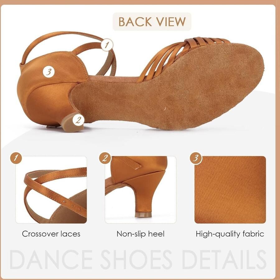 Dansschoenen voor dames formeel salsa tango bachata binnenschoenen voor feestjes