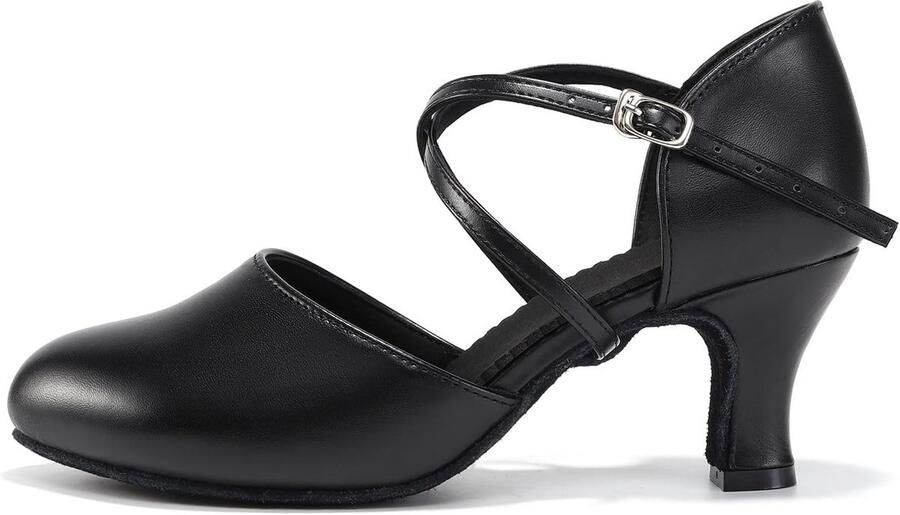 Dansschoenen voor dames gesloten neus moderne salsa dansschoenen met hak van