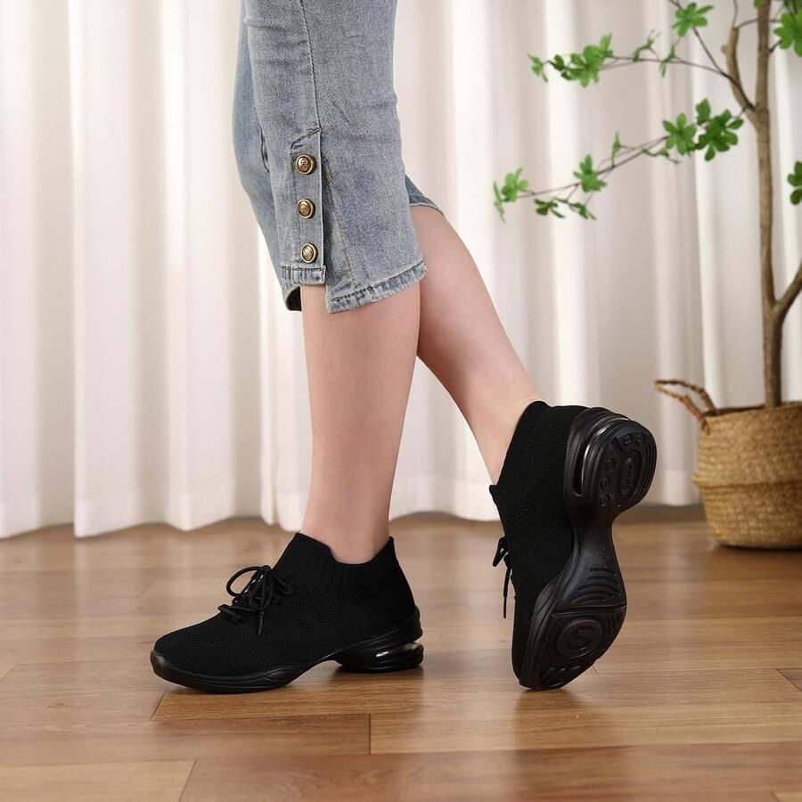 Dansschoenen voor dames gymschoenen training wandelen dans hiphop jazz ademend licht