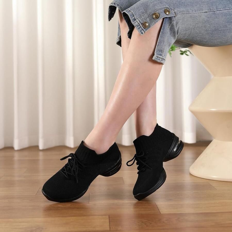 Dansschoenen voor dames gymschoenen training wandelen dans hiphop jazz ademend licht