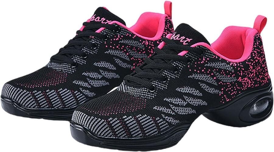 Dansschoenen voor Dames Jazz Latin & Ballroom Comfortabele Training en Street Dance Schoen met Zachte Zool