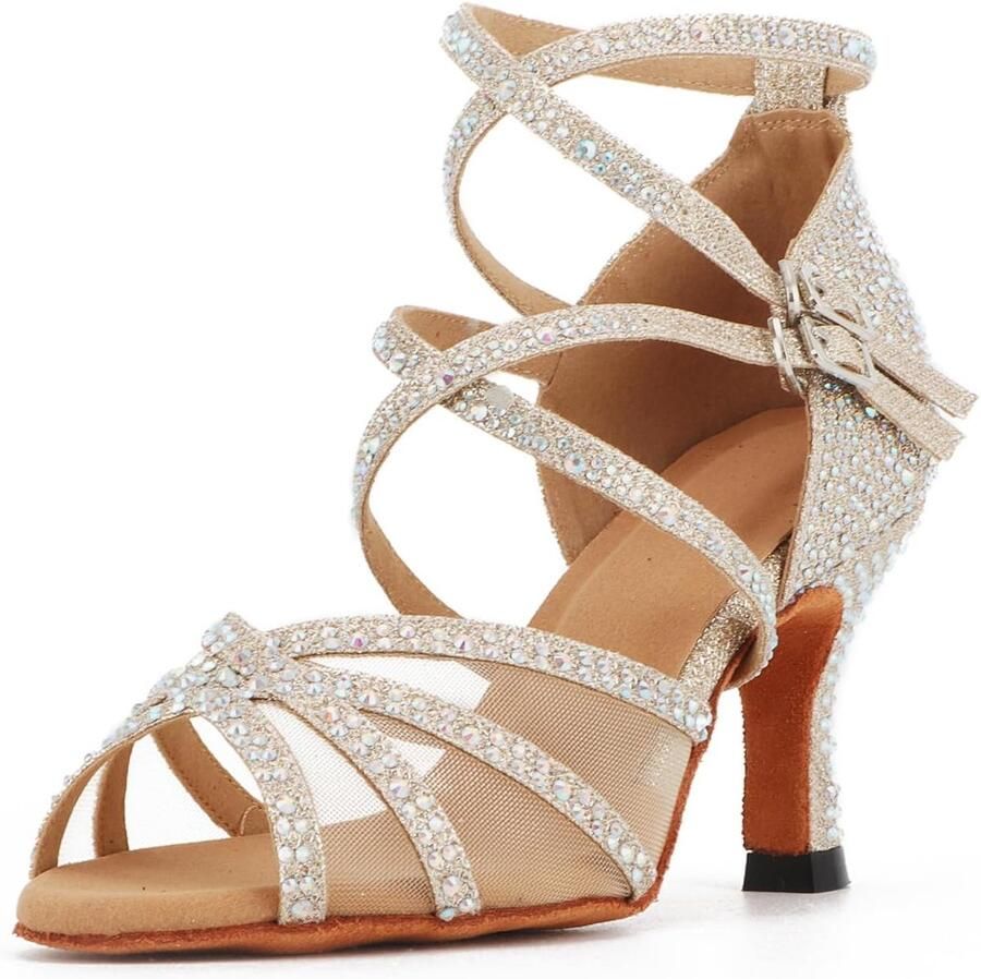 Dansschoenen voor dames Latijns met strass - Foto 1