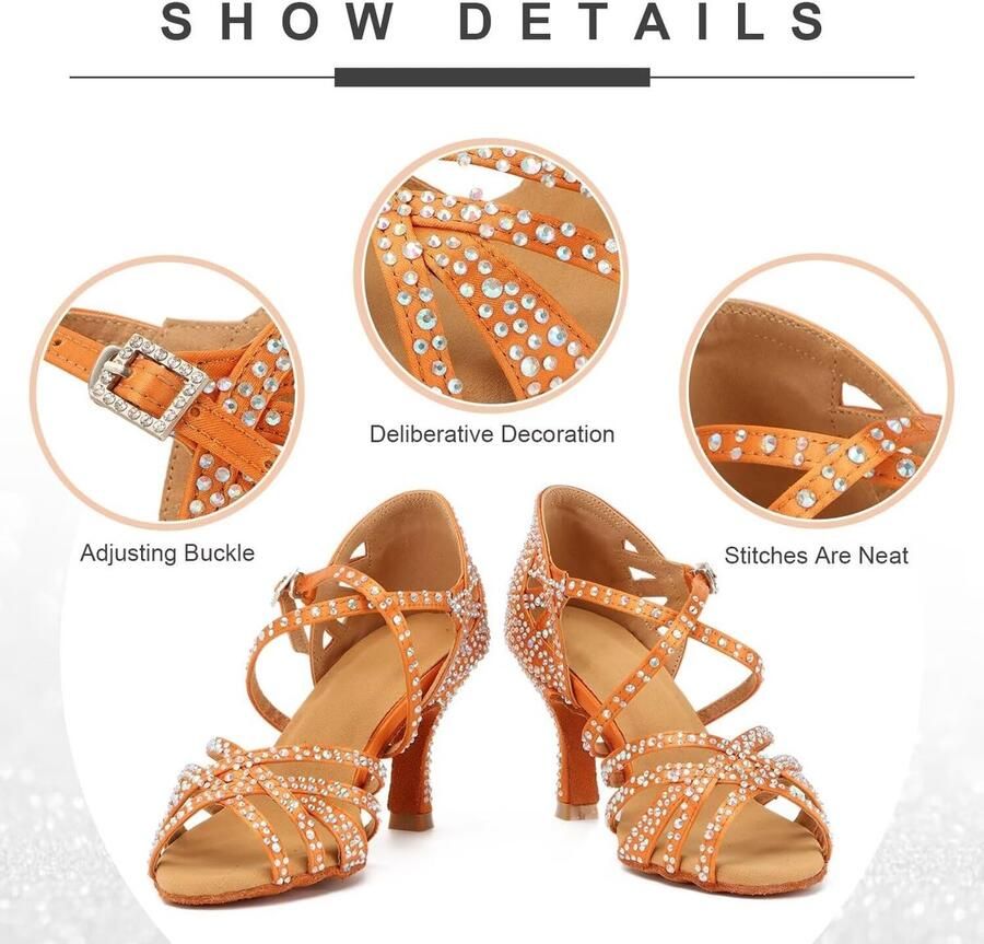 Dansschoenen voor dames met strass open teen dansschoenen latina salsa dansen latijnsaus dansschoenen interpretatieschoenen