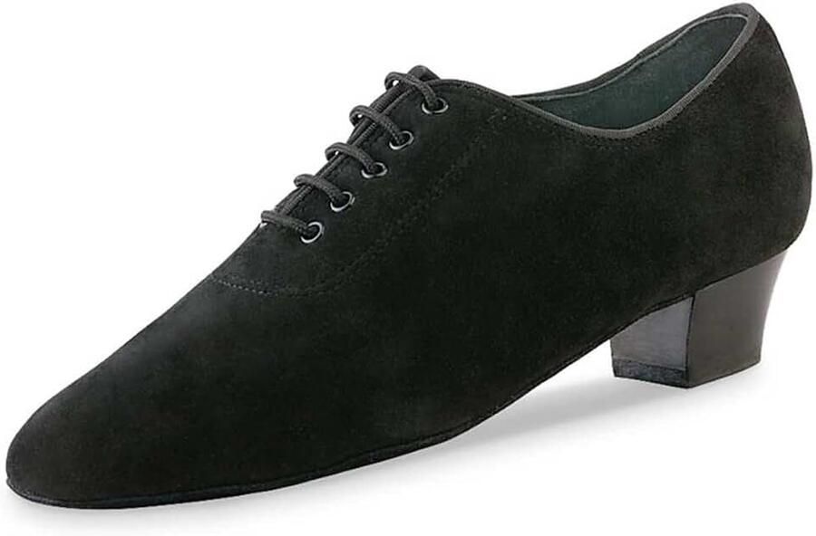 Dansschoenen voor dames suède zwart normale breedte blokhak van zwart 39 1 3