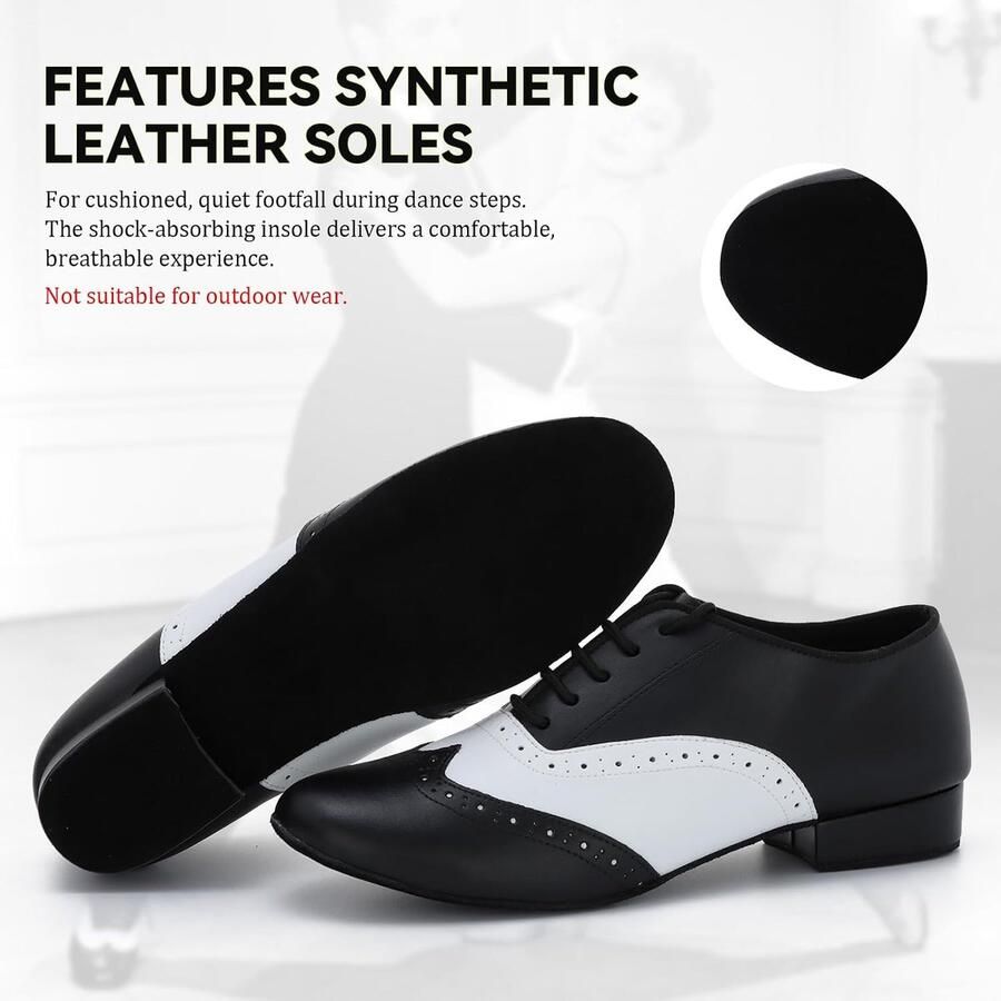 Dansschoenen voor heren met veters van kunstleer voor Alsa Tango Jazz Tango professionele