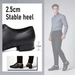 Dansschoenen voor Mannen Lage Hak Standaard Balzaal Salsa Dansschoen