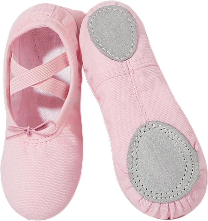 ZEYNOMAX Dansschoenen Klassieke dansschoenen Antislip Canvas Gedeelde zool Voor meisjes en dames EU tot