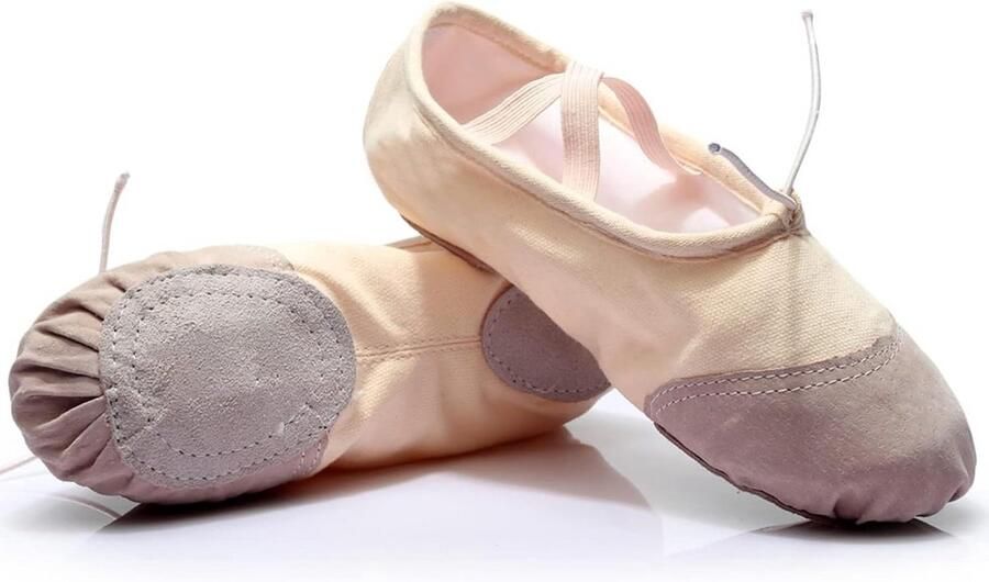 Dansschoenen voor Meisjes Zachte Slippers voor Gymnastiek en Ballet met Verdeelde Zool