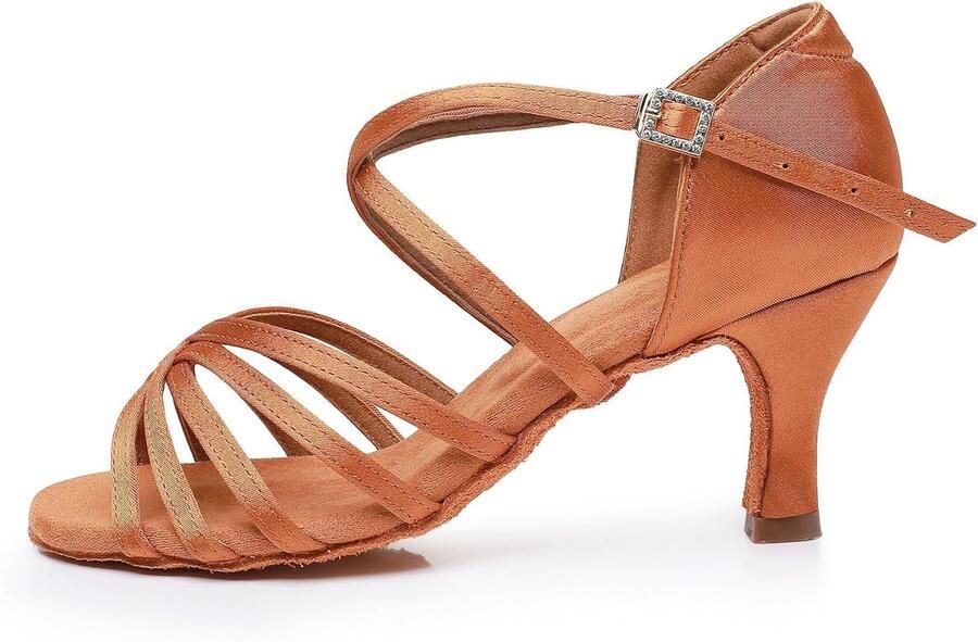 Dansschoenen voor Vrouwen Ballroom Party Salsa Dance Praktijk Prestaties Schoenen Zwart 5 Hak
