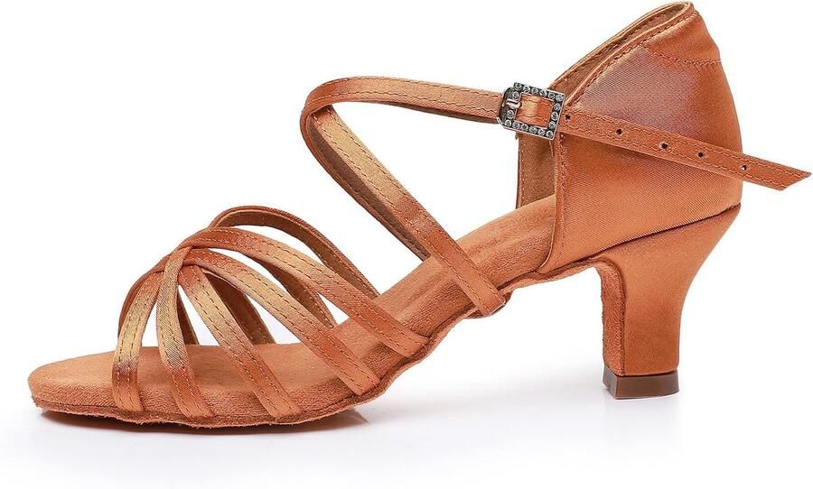 Dansschoenen voor Vrouwen Ballroom Party Salsa Dance Praktijk Prestaties Schoenen Zwart 5 Hak