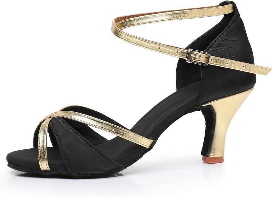Dansschoenen voor Vrouwen Professionele Ballroom Dansschoenen Latijn Salsa Bachata Prestaties dansschoenen Zwart - Foto 2