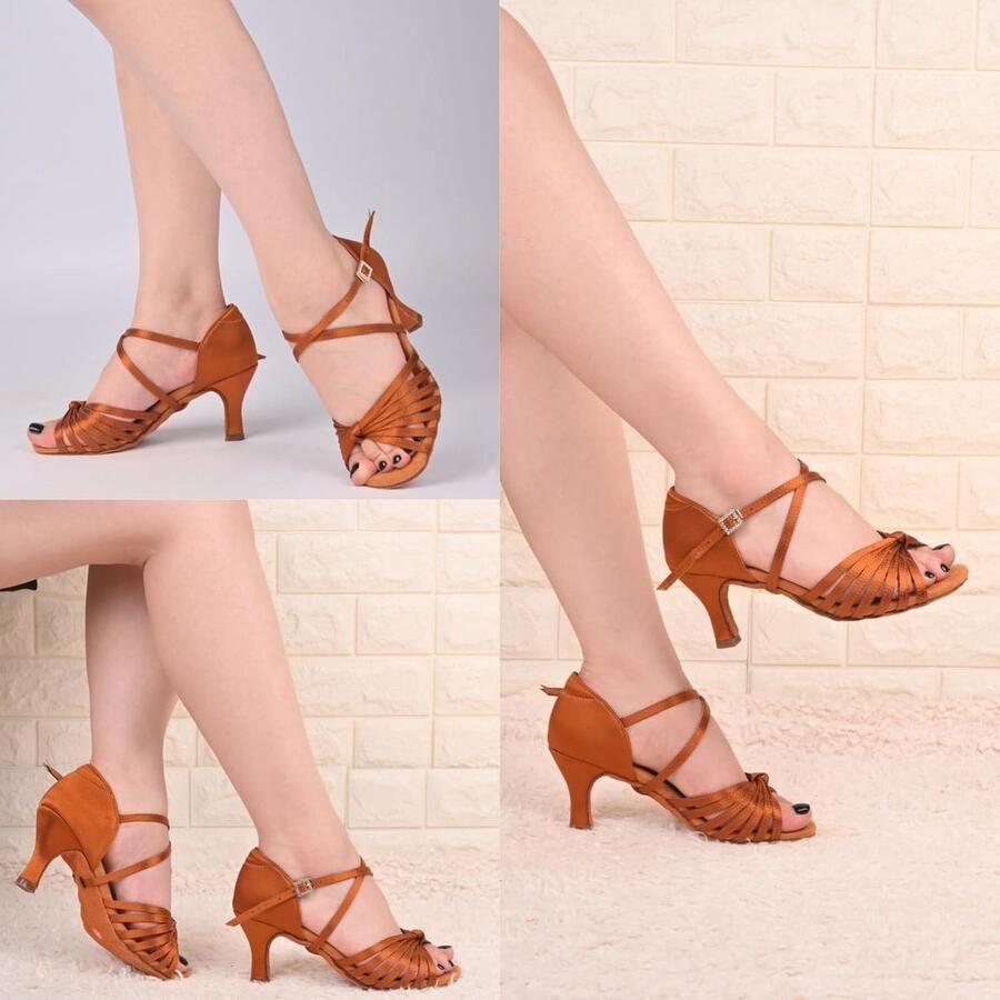 Dansschoenen voor Vrouwen Salsa Ballroom Prestaties Schoenen Professionele Praktijk Dansschoenen 5 Hak