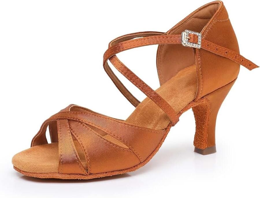 Dansschoenen voor vrouwen zachte zool strass gesp salsa tango balzaal professionele dansschoenen 5 hak