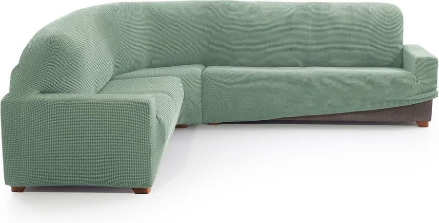 DE SOFA & CHAISE LONGUE. Bankhoes voor hoekbank Relive turquoise zeer elastisch voor hoekbanken