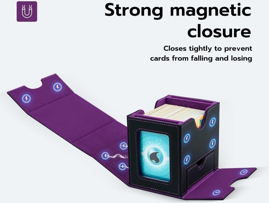 Deck box met 2 commander displays 35 pt magnetische kaarthouder