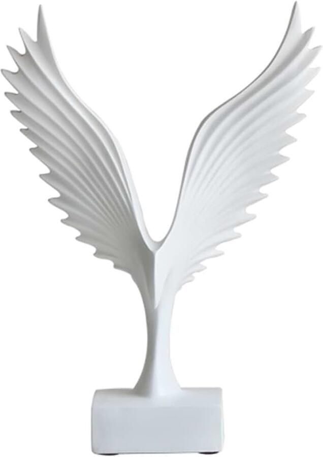 Decor Handgemaakte Hars Abstracte Sculptuur Ornament Effen Kleur Vleugels Stijgende Standbeeld Ornamenten Woonkamer Slaapkamer Kantoor Desktop Decor Standbeeld Decoratie good