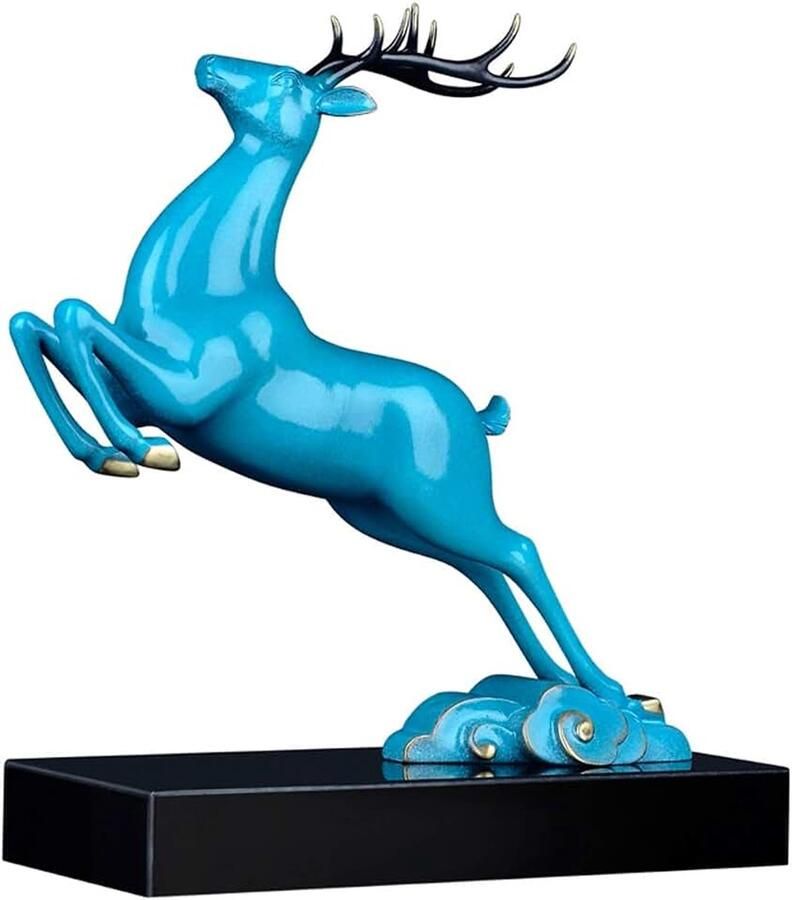 Decor Messing Herten Standbeeld Decoraties Inwijdingsfeest Geschenken Moderne Woonkamer Feng Shui Lucky TV Kast Herten Ornament Sculptuur Home Office Decor Standbeeld Decoratie (Maat