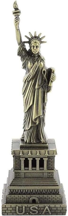 Decoratief Handgemaakt Metalen Vrijheidsbeeld Koper Amerikaans New York Figuur Voor Souvenirs Woondecoratie Metalen Geschenken (H