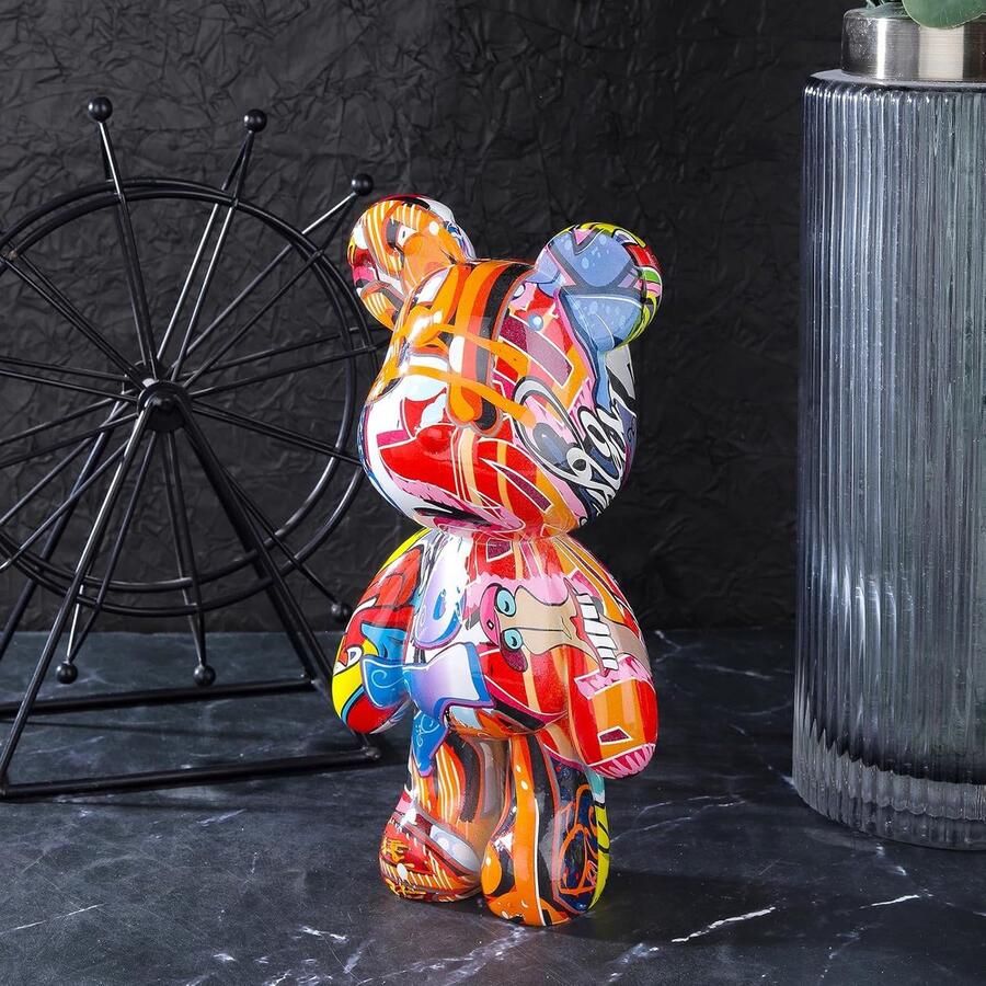 Decoratieve dieren Hars Sculptuur Home Decor Standbeeld Kunstfiguur Home Ornament Decoratie voor Kantoor Woonkamer Slaapkamer Boekenkast TV-kast Desktop (Type A)