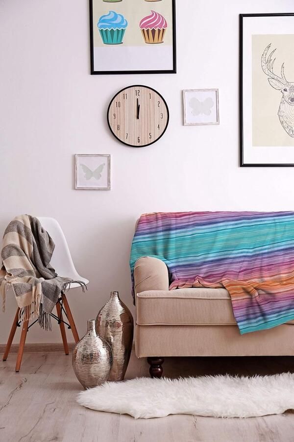 Decoratieve doek 170x regenboog ENKELE