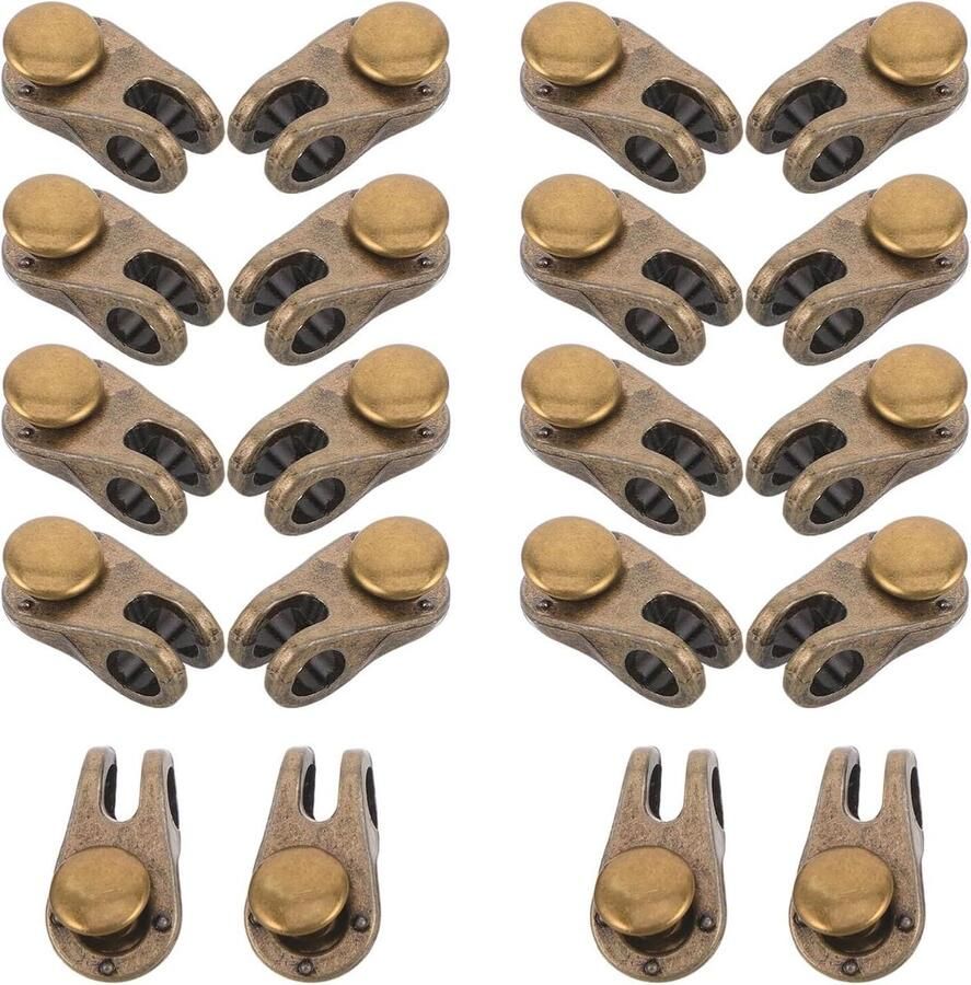 Decoratieve Gespen Sets Veterhaken Laarzen Schoenen Verfraaien Robuuste Bevestiging 20 Sets Goud