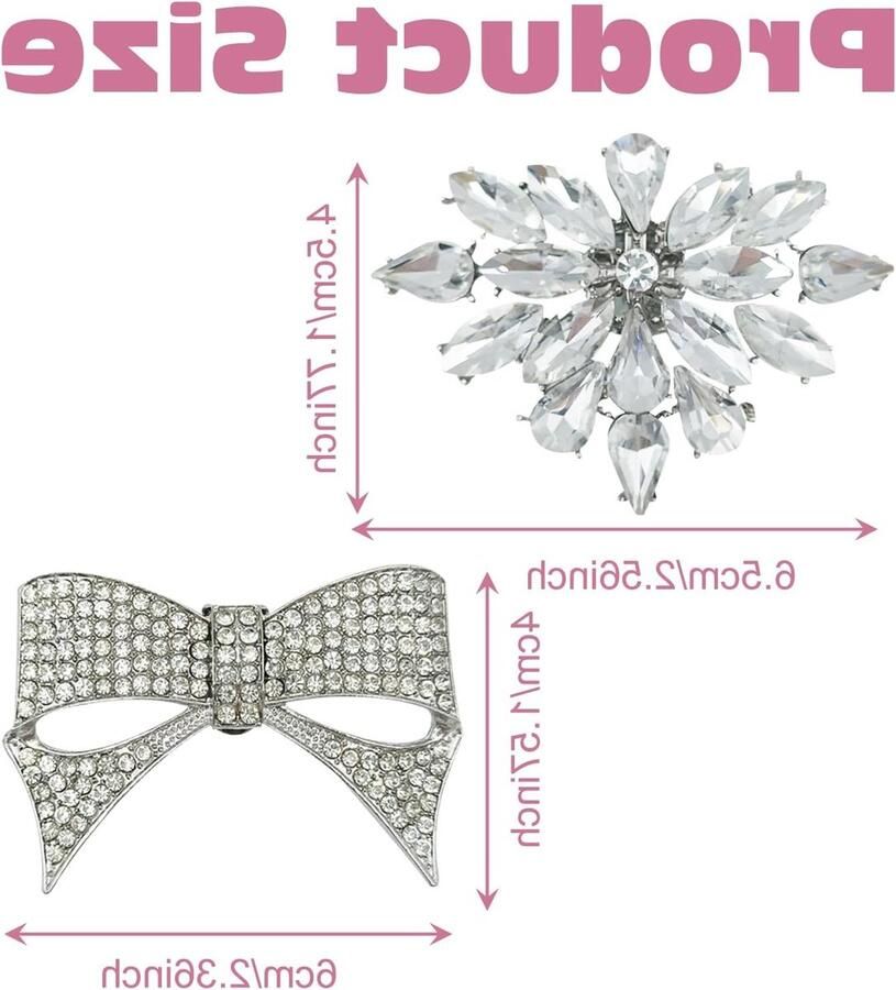 Decoratieve Schoenclips met Strass Verwijderbare Hakclips voor Hakken en Sandalen Elegante Accessoires voor Dagelijks Gebruik en Feestelijke Gelegenheden