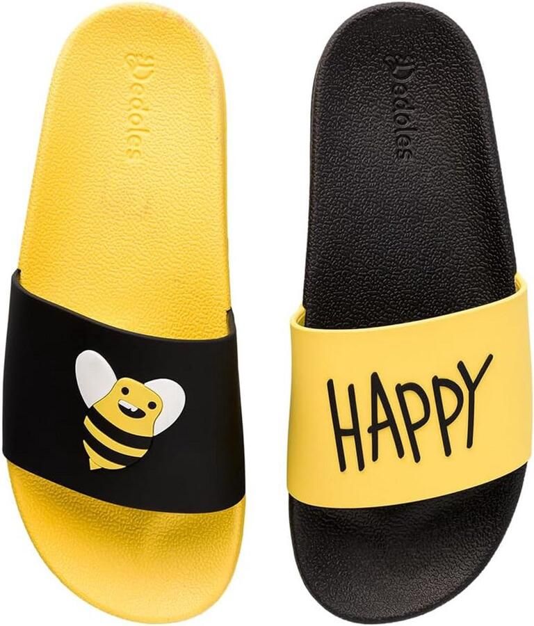 Unisex Platte Sandalen voor Volwassenen Kleurrijke en Speelse Slides