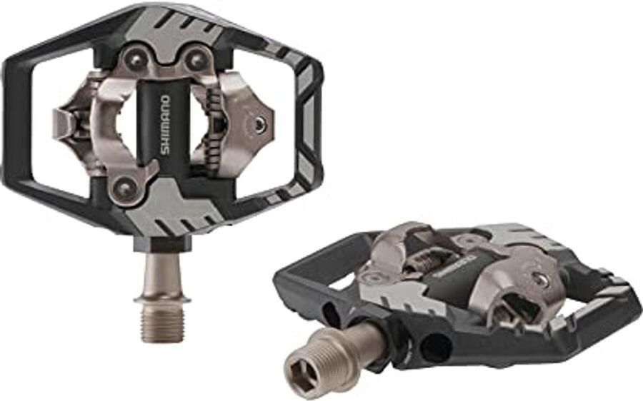 Deore XT SPD-pedaal zonder reflector met schoenplaatje Zwart Eén