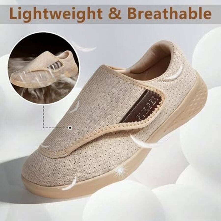 Diabetesschoenen voor en Orthopedische Slippers Beige