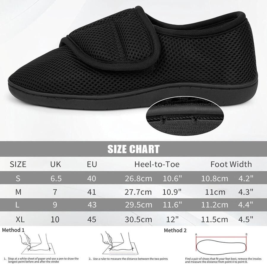 Diabetische Wandelschoenen voor nen en Orthopedische Schoenen met Extra Brede Pasvorm Ideaal voor Plantenfasciitis en Oedeem