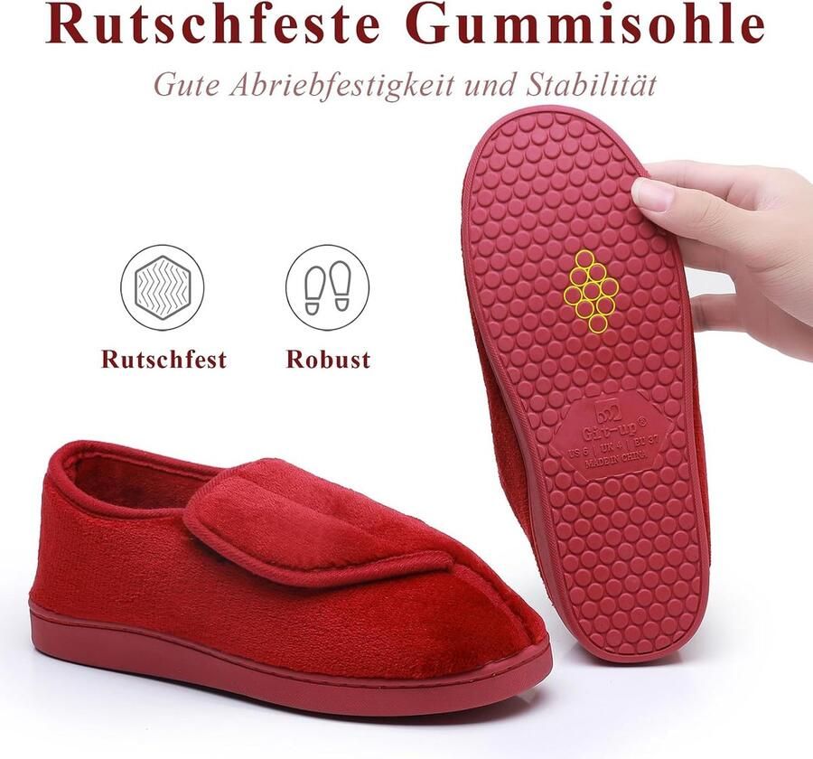 Git-up Slippers for Women Memory Foam Diabetics Arthritis Edema Adjustable Comfortable Slippers Closed Toes. ShopVlot